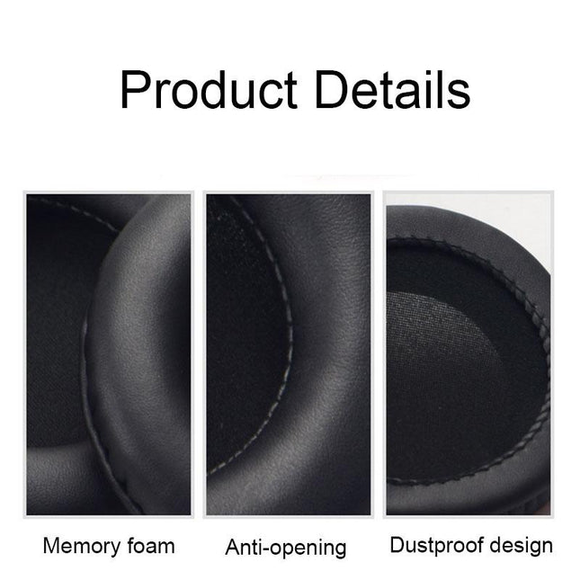 2-Pack Somic G941 Headphone Ear Cushion Replacement In Black Leather