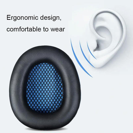 2-Pack Blue Leather Headset Covers For Sades Headphones