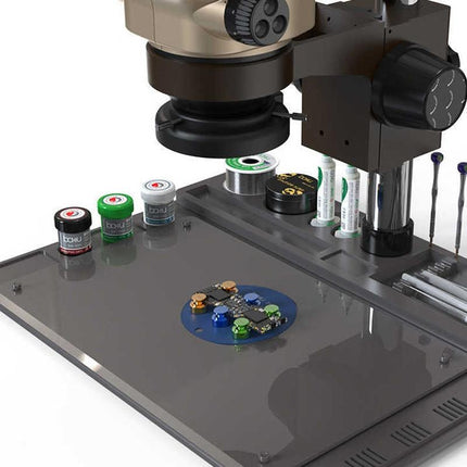 2-In-1 Microscope Maintenance Mat - Aluminum Alloy & Silicone