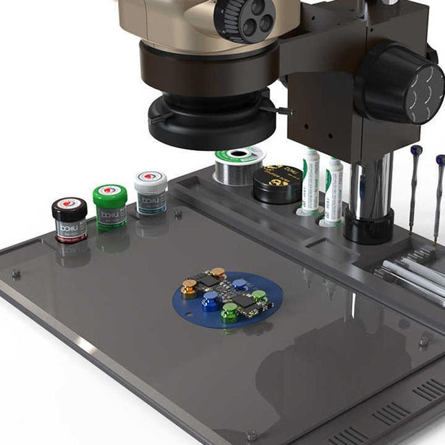 2-In-1 Microscope Maintenance Mat - Aluminum Alloy & Silicone