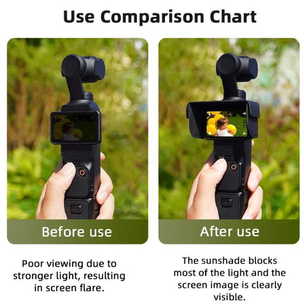 Portable Sunshade Hood For Dji Pocket 3 Screen Protection