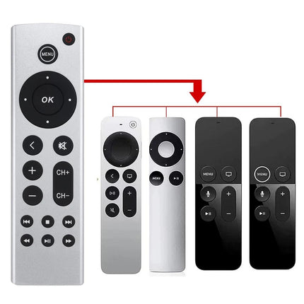 Silver Apple Tv Remote Control For 4K / Hd Without Voice