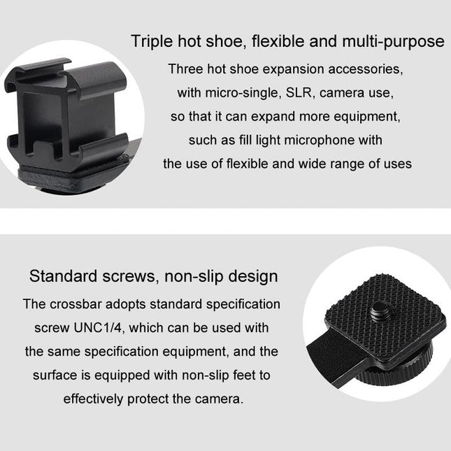 Aluminum Flashlight Bracket For Multifunctional Shoe Base With 3 Hot Boots