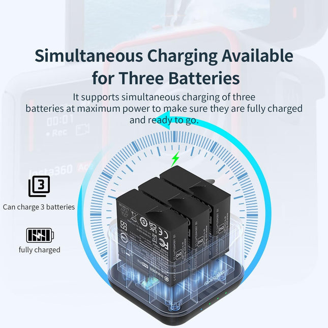 3-Slot Battery Charger Hub For Magisn - Compact & Efficient