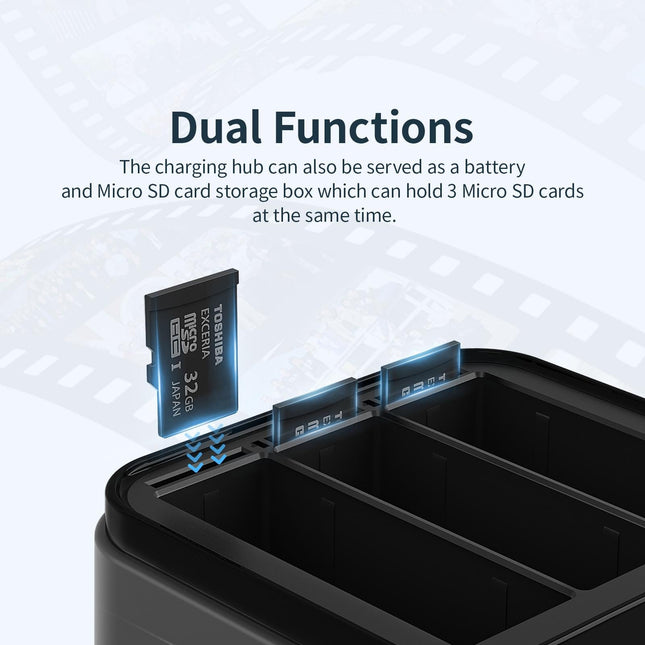 3-Slot Battery Charger Hub For Magisn - Compact & Efficient