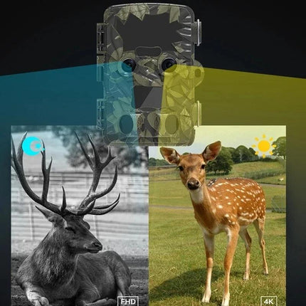 Outdoor Camouflage Dual Lens Infrared Camera With 4K Resolution And Night Vision