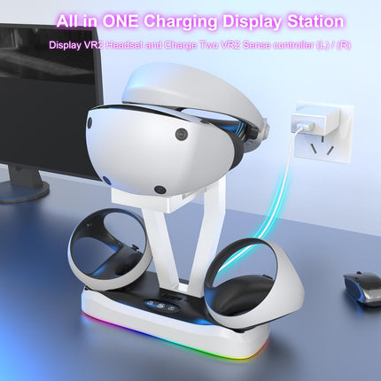 Playstation Magnetic Charging Base With Rgb Light And Storage Rack