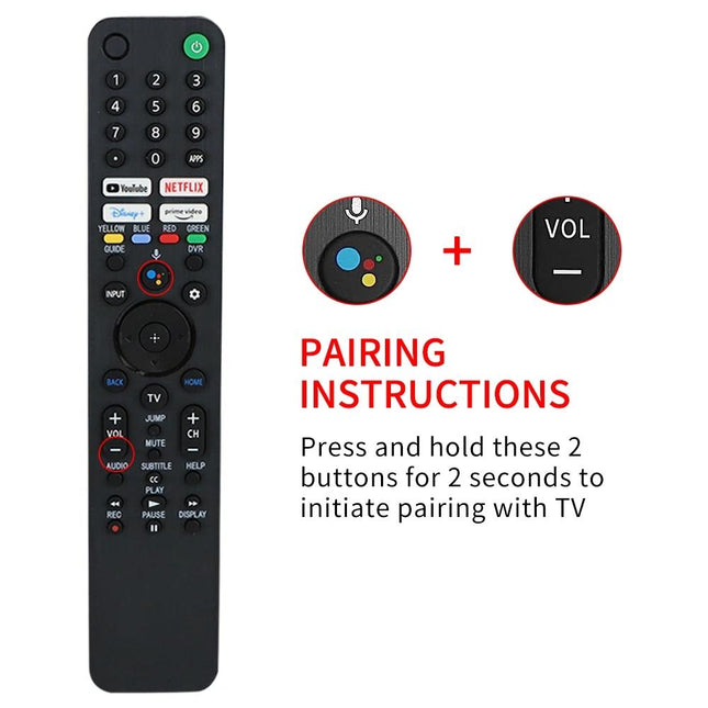 Bluetooth Voice Remote For Sony Smart Tv - Black