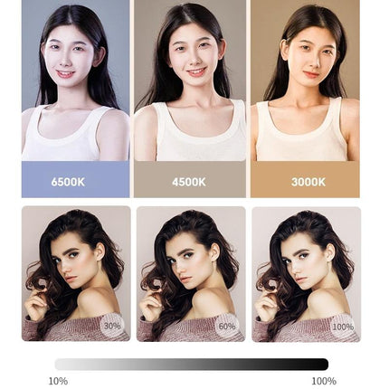 Desktop Ring Fill Light With Multi-Function Bracket - 3000-6500K