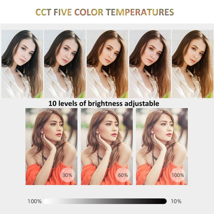 Foldable Rgb Fill Light With Phone Clip & Cold Shoe Interface