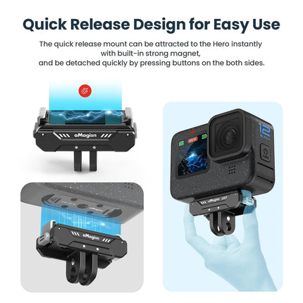 Magisn Magnetic Kit For Gopro Hero12 / 11 / 10 / 9 - Metal Absorption