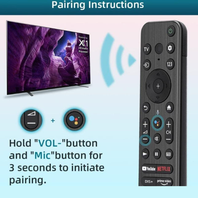 Bluetooth Voice Remote For Sony Kdl / Xr / 4K Bravia Tv