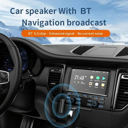 Wireless Car Audio Adapter With Bluetooth 5.3 And Tf Playback