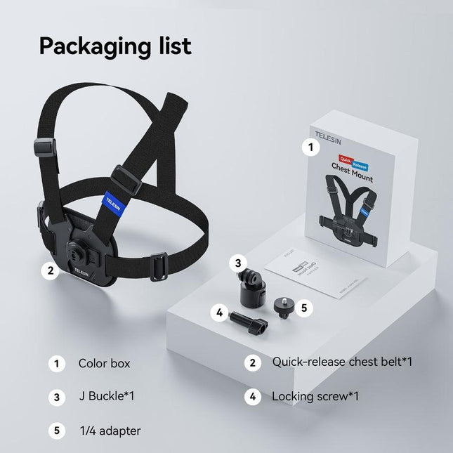 Sports Camera Quick Release Chest Strap - Accessory