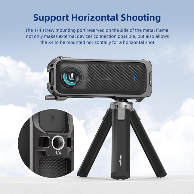 Amagisn Metal Protective Housing For Insta360 X4 With 2 Claws And Rabbit Cage