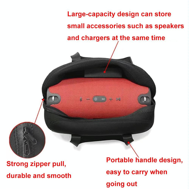 Protective Soft Case For Jbl Xtreme 3 / 4 Smart Speaker - Black Handbag