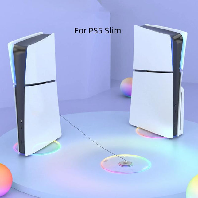 Vertical Storage Bracket For Ps5 Slim - Simple Rgb Colourful Transparent