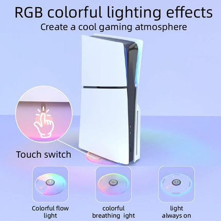 Vertical Storage Bracket For Ps5 Slim - Simple Rgb Colourful Transparent
