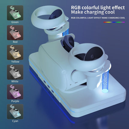 Meta Quest 2 Wireless Vr Charger With Colourful Base
