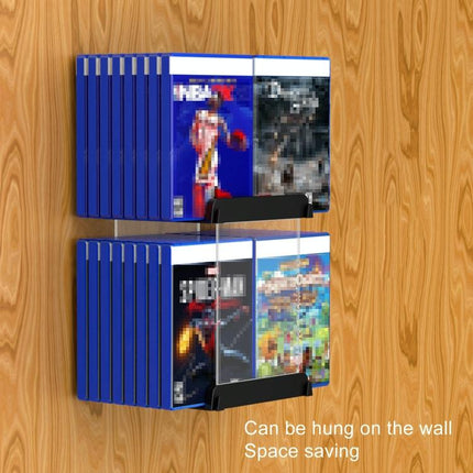 Wall-Mounted Game Card Cd Storage Bracket - Black