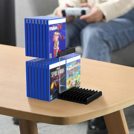 Wall-Mounted Game Card Cd Storage Bracket - Black