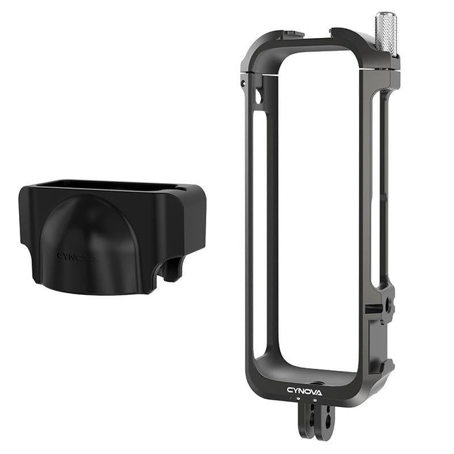 Metal Rabbit Cage & Lens Cover Set For Insta360 X4 - Black