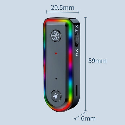 Bluetooth Audio Receiver With Rgb Light And Car Launcher