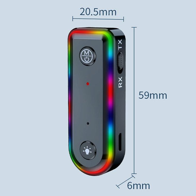 Bluetooth Audio Receiver With Rgb Light And Car Launcher