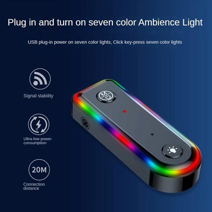 Bluetooth Audio Receiver With Rgb Light And Car Launcher