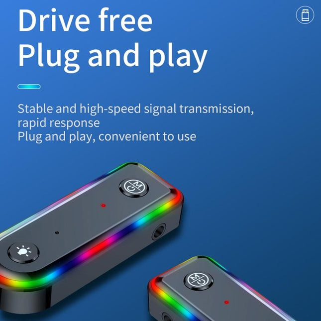Bluetooth Audio Receiver With Rgb Light And Car Launcher