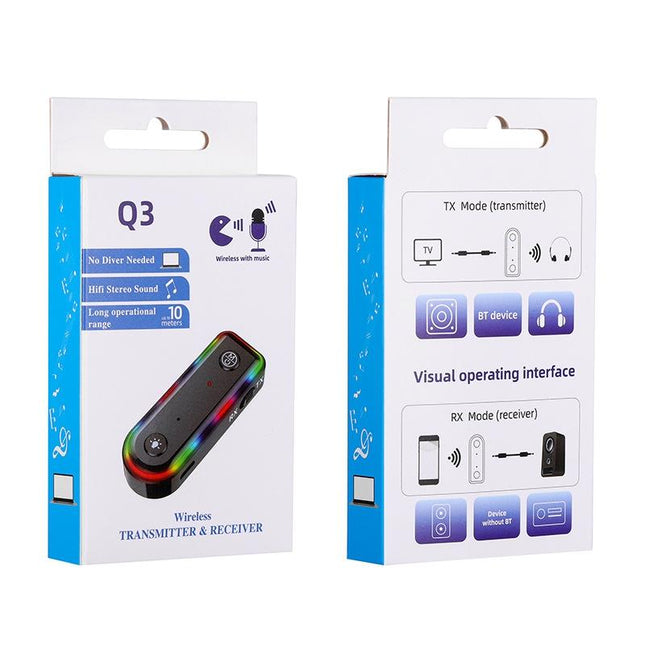 Bluetooth Audio Receiver With Rgb Light And Car Launcher