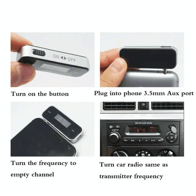 Mini Wireless Car Mp3 Player With 3.5Mm Audio Transmitter