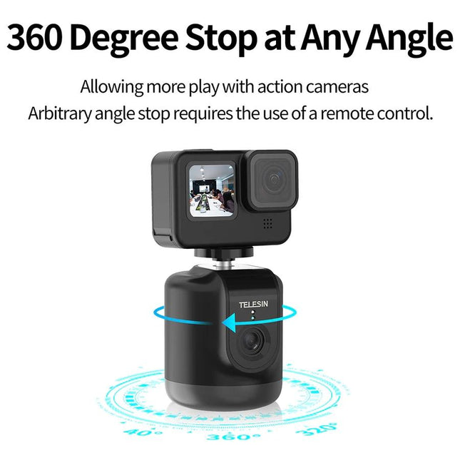 Intelligent 360 Degree Follow Gimbal Camera With Ai Face Recognition - Black