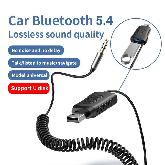 Usb Car Bluetooth Receiver With Bluetooth 5.4 And U Disk Support