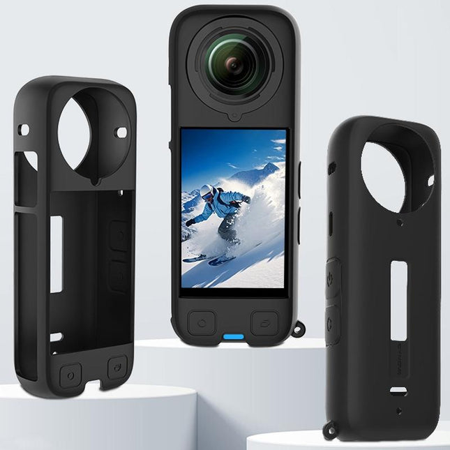 Black Silicone Case For Insta360 X4 Ox4-Jst-Cy Body
