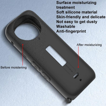Black Silicone Case For Insta360 X4 Ox4-Jst-Cy Body