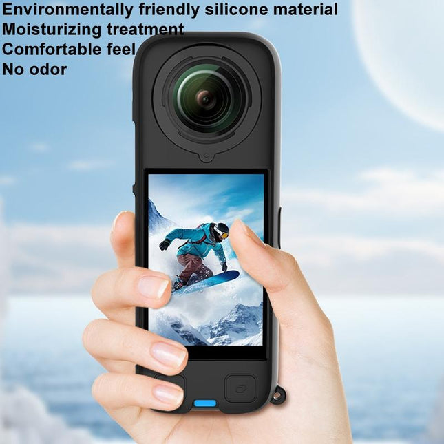 Black Silicone Case For Insta360 X4 Ox4-Jst-Cy Body