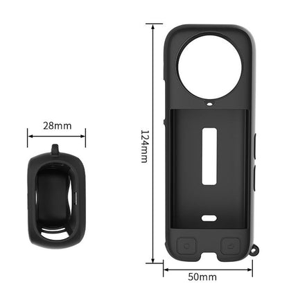 Black Silicone Case For Insta360 X4 Ox4-Jst-Cy Body