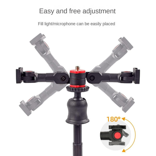 Universal Dual Cold Shoe Mount For Camera And Phone