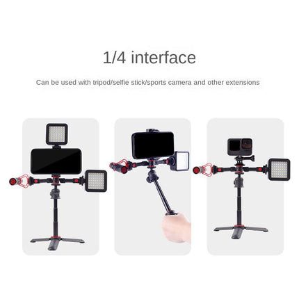 Universal Dual Cold Shoe Mount For Camera And Phone