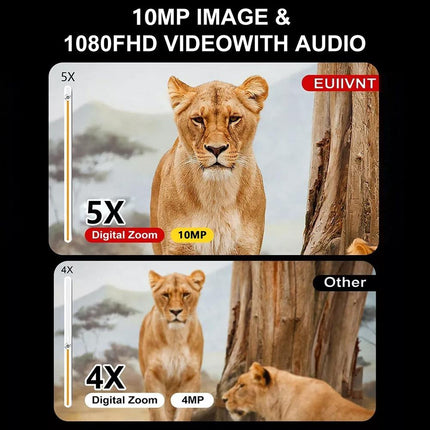 1080P Hd Binocular With Infrared Night Vision 2.4 Screen 5X Zoom