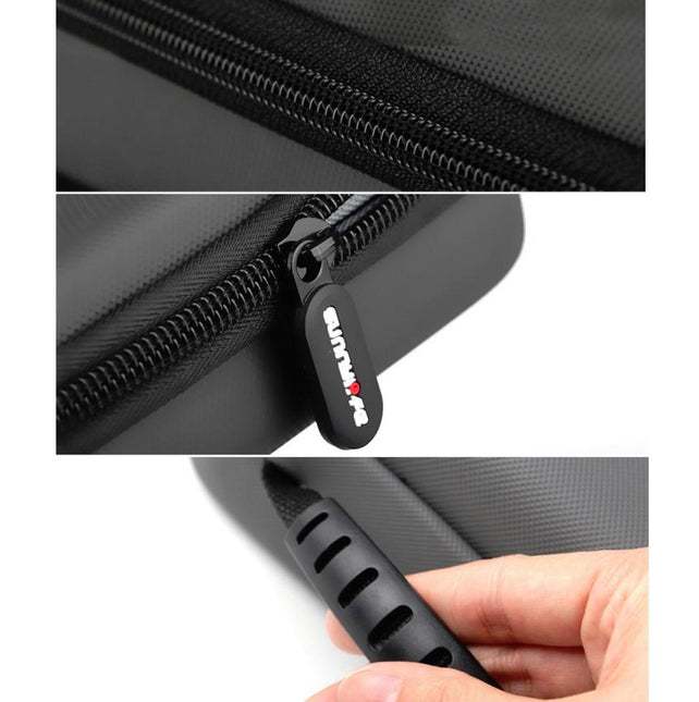 Portable Diamond Texture Leather Bag For Dji Mobile 3 - Black