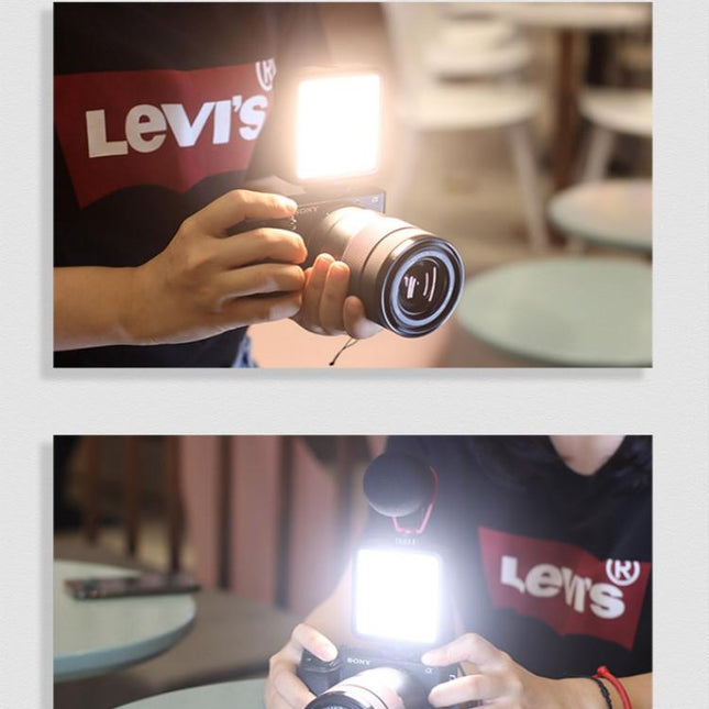 Portable Triple Hot / Cold Shoe Fill Light For Shooting And Recording