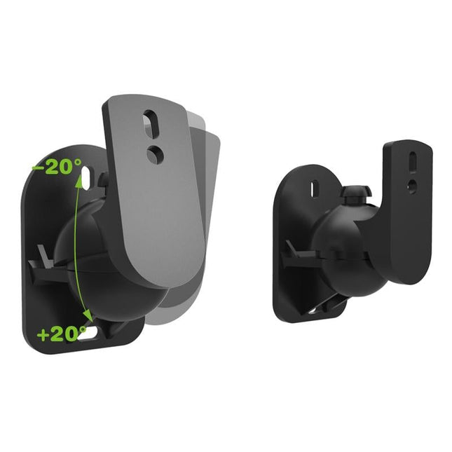 Rotatable 45 Degree Speaker Wall Mount Brackets For Surround Sound - Pair
