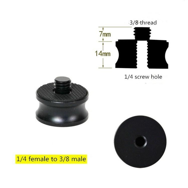 3-Piece Aluminum Alloy Adapter 1 / 4 Female To 3 / 8 Male