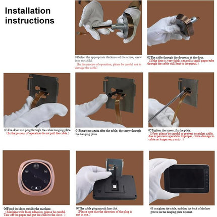 Smart Doorbell With 4.3 Display 3.0Mp Camera Motion Detection Night Vision & Tf Card Support 32Gb Max