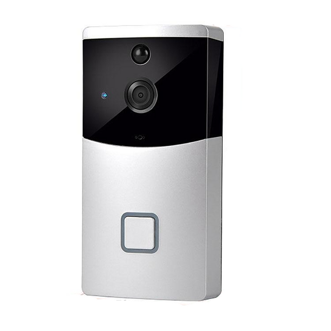 Smart Wifi Video Doorbell With Night Vision & Pir Detection - Silver