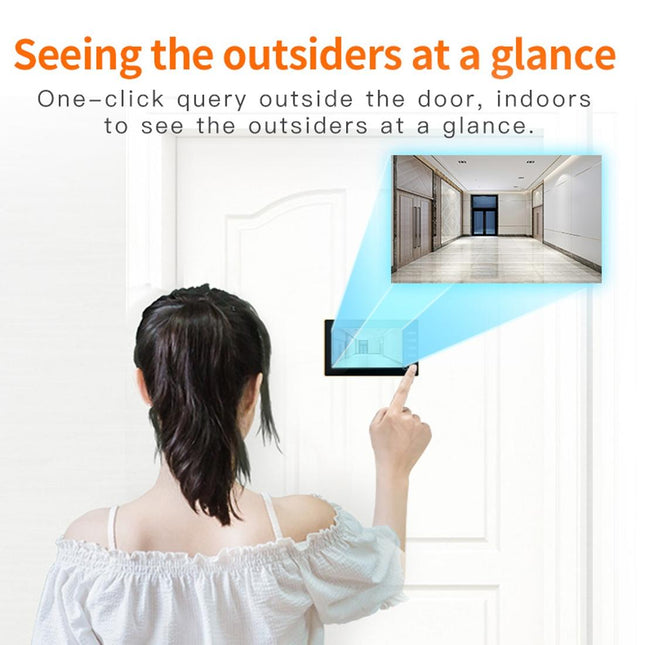 Smart Digital Door Viewer With Motion Detection And Video Alarm - 4.3 Screen - Tf Card Support - Gold