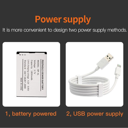 Smart Digital Door Viewer With Motion Detection And Video Alarm - 4.3 Screen - Tf Card Support - Gold