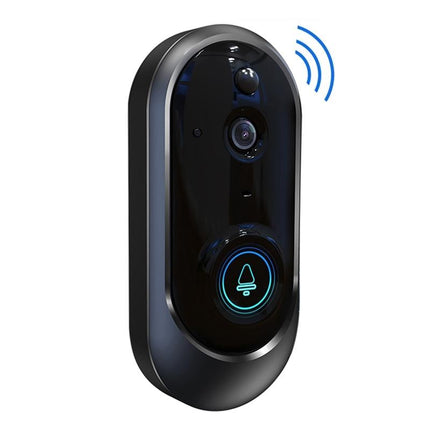 Smart Wifi Video Doorbell With Remote Monitoring & Voice Intercom - 720P 6400Mah Black